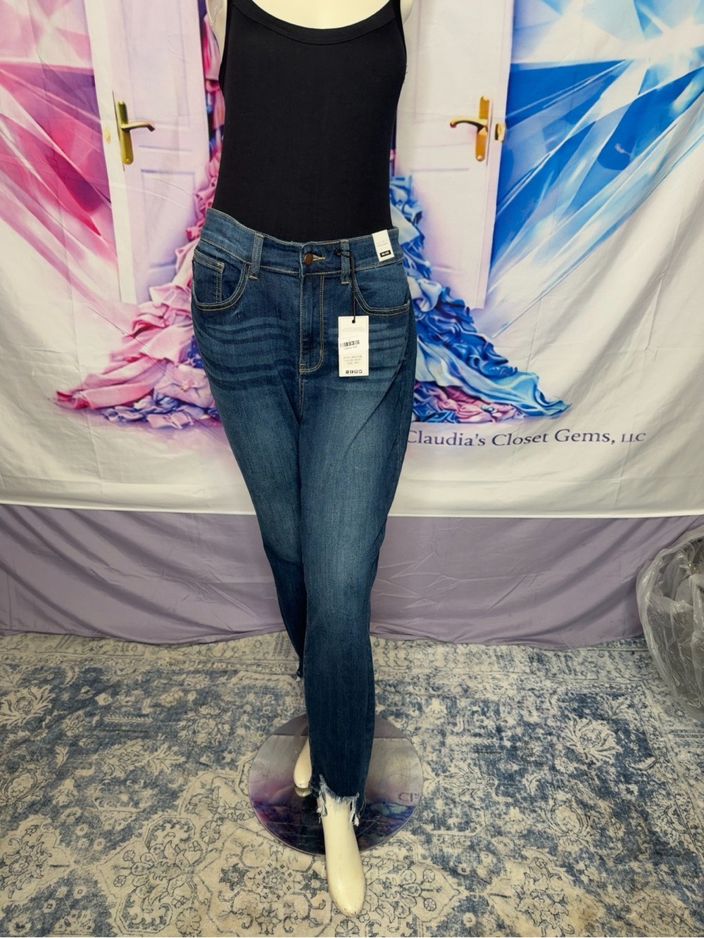 Judy Blue Medium-Dark Blue High Rise Skinny Jeans